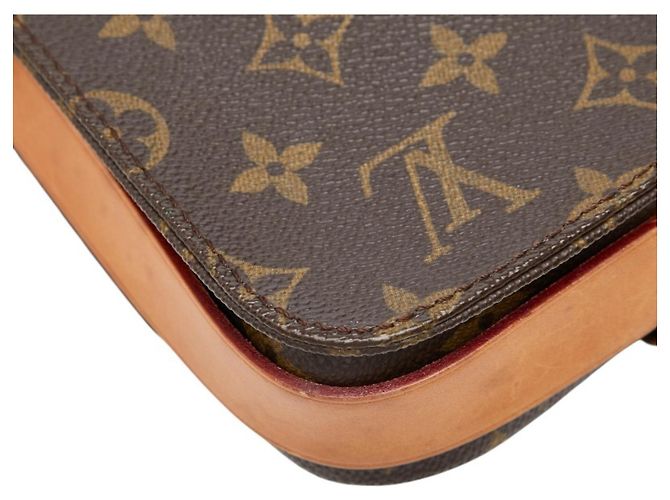 Louis Vuitton Monogram Mini Cartouchiere Schultertasche Braun - Ansicht 8