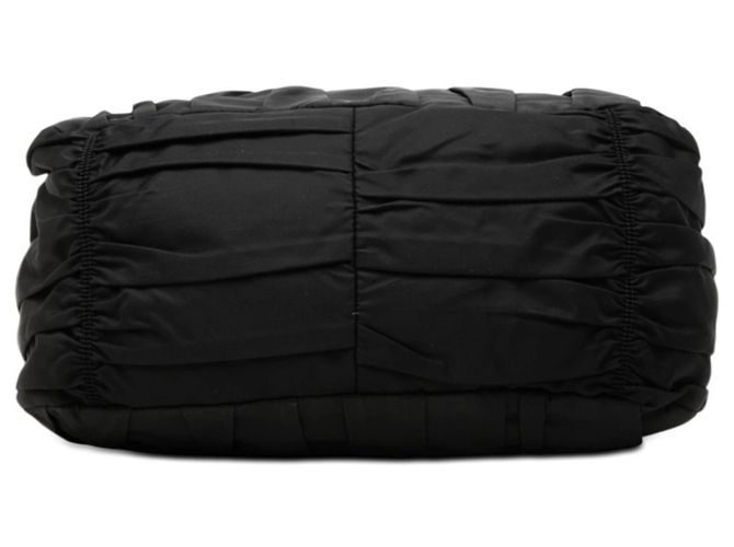 Prada Gathered Logo Tote Bag Schwarz - Ansicht 3