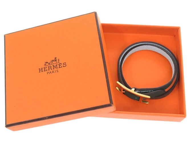 Hermès Pulseira Behapi de Volta Dupla Hermes Verde Azul claro - vista 2