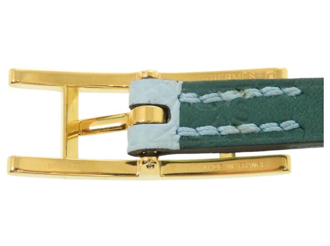 Hermès Pulseira Behapi de Volta Dupla Hermes Verde Azul claro - vista 5