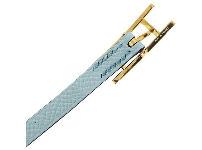 Hermès Pulseira Behapi de Volta Dupla Hermes Verde Azul claro - vista 6
