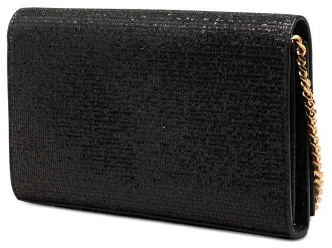 Borsa a tracolla con catena e portafoglio Saint Laurent YSL Logo Kate Nero - vista 2