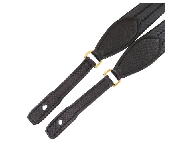 Hermès Hermes Schultergurt aus grauem Canvas Braun - Ansicht 4