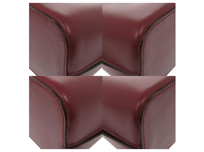 Borsa Cartier Must de Leather Bordeaux Red Rosso Bordò - vista 4