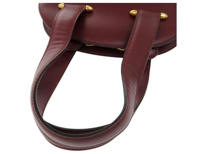 Borsa Cartier Must de Leather Bordeaux Red Rosso Bordò - vista 5