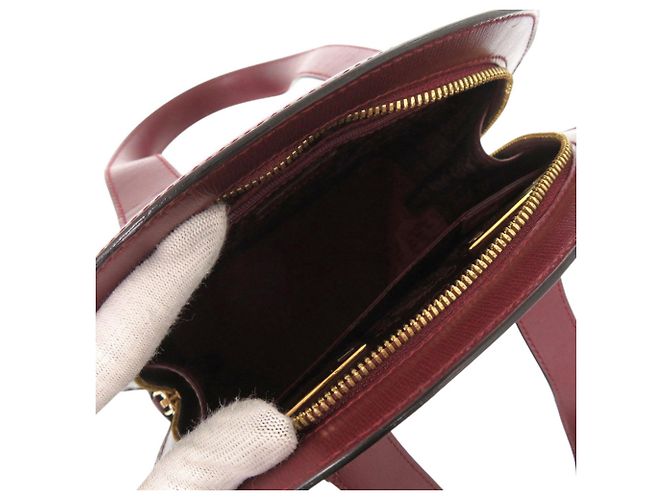 Borsa Cartier Must de Leather Bordeaux Red Rosso Bordò - vista 6