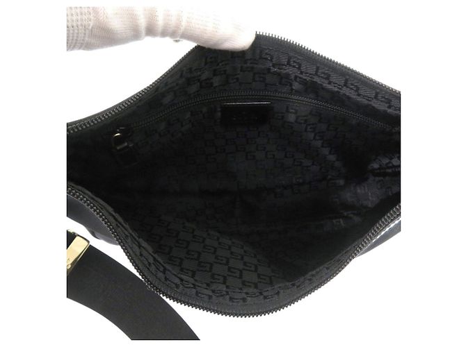 Borsa a tracolla Gucci in tela di nylon nera Nero - vista 6