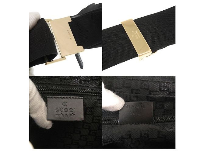 Borsa a tracolla Gucci in tela di nylon nera Nero - vista 8