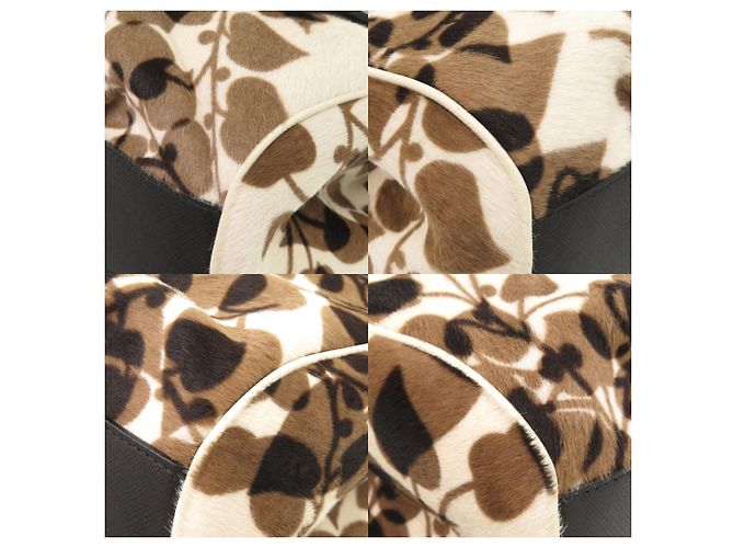 Borsa a tracolla in pelle Salvatore Ferragamo Marrone Nero - vista 6