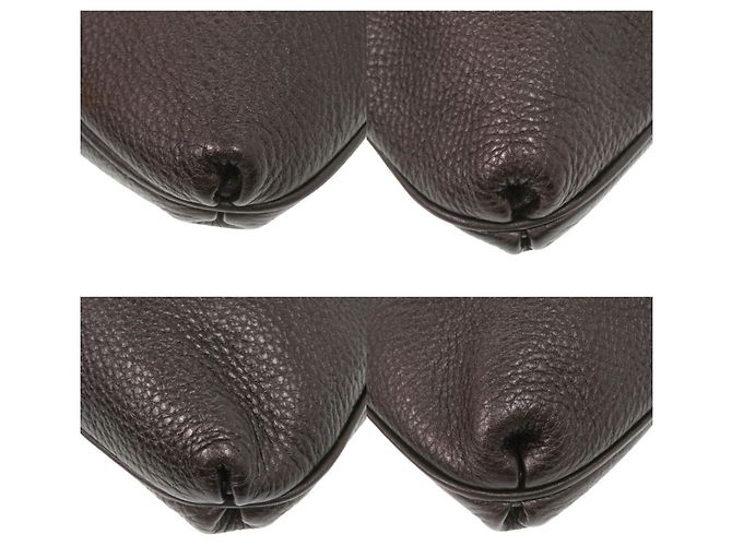 Borsa a tracolla in pelle marrone Salvatore Ferragamo Gancini - vista 4