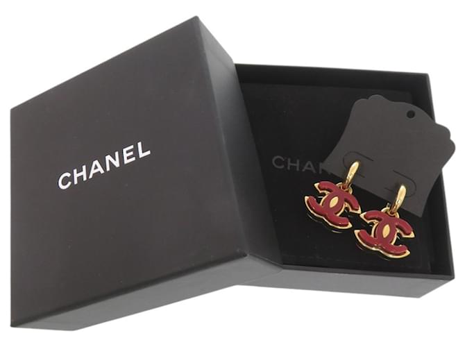 Orecchini Chanel Coco Mark in metallo rosso e oro D'oro - vista 2