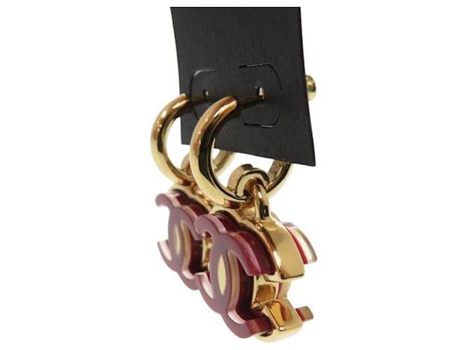 Orecchini Chanel Coco Mark in metallo rosso e oro D'oro - vista 5