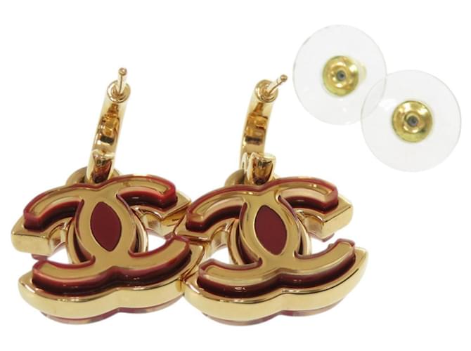 Orecchini Chanel Coco Mark in metallo rosso e oro D'oro - vista 6