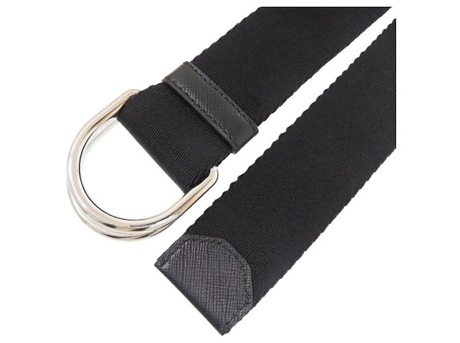 Prada 2CN007 Black Ring-Gürtel Schwarz - Ansicht 3