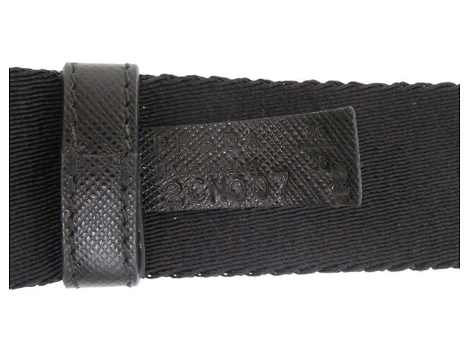 Prada 2CN007 Black Ring-Gürtel Schwarz - Ansicht 5