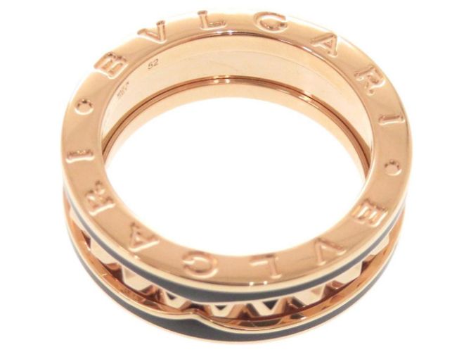 Bulgari Anello Bvlgari B.zero1 Rock in oro rosa 18K e ceramica nera Nero D'oro - vista 3