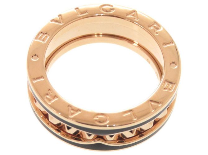 Bulgari Anello Bvlgari B.zero1 Rock in oro rosa 18K e ceramica nera Nero D'oro - vista 4