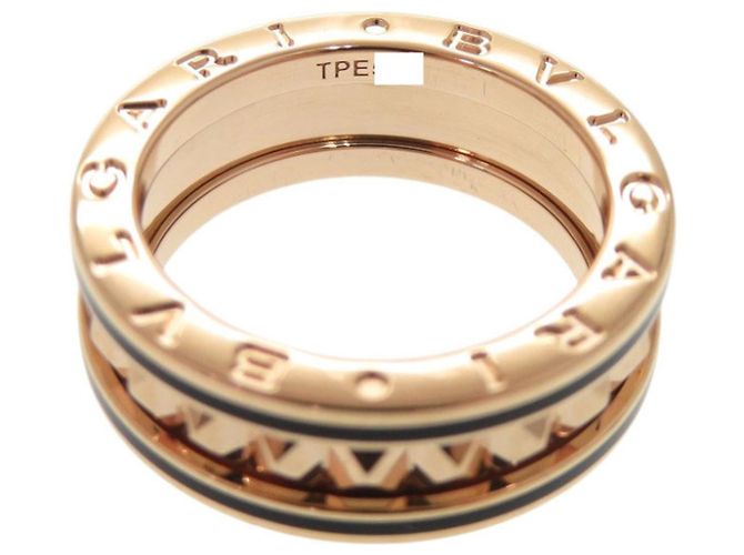 Bulgari Anello Bvlgari B.zero1 Rock in oro rosa 18K e ceramica nera Nero D'oro - vista 6