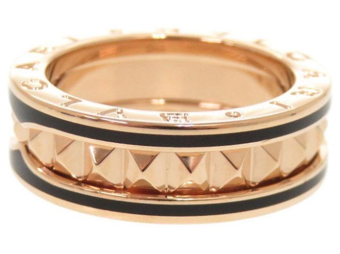 Bulgari Anello Bvlgari B.zero1 Rock in oro rosa 18K e ceramica nera Nero D'oro - vista 7
