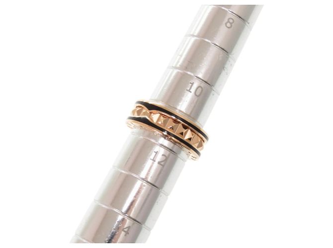 Bulgari Anello Bvlgari B.zero1 Rock in oro rosa 18K e ceramica nera Nero D'oro - vista 8