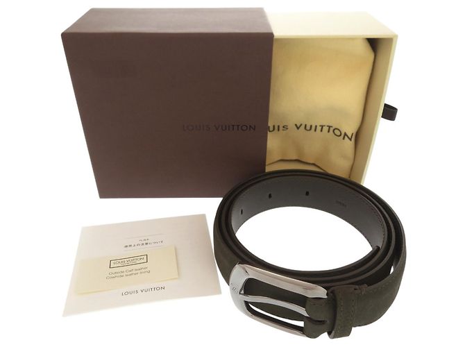Louis Vuitton Gürtel für Herren Silber Khaki - Ansicht 2