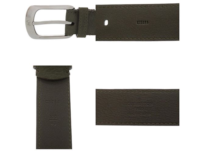 Louis Vuitton Gürtel für Herren Silber Khaki - Ansicht 6