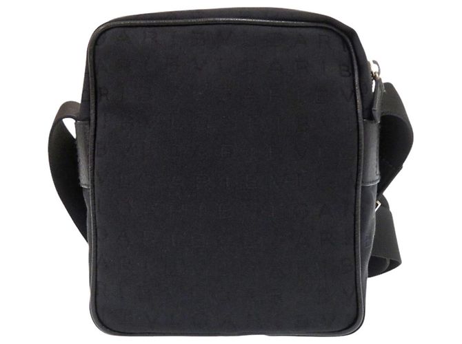 Bulgari Borsa a tracolla Bvlgari Logomania Canvas Leather Black Nero - vista 2