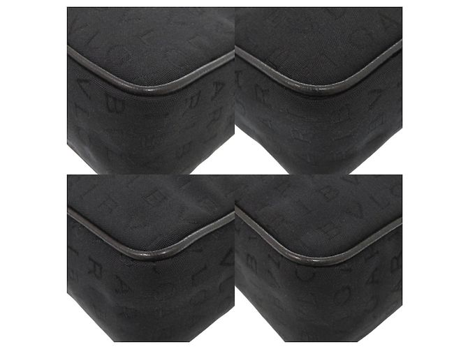 Bulgari Borsa a tracolla Bvlgari Logomania Canvas Leather Black Nero - vista 4