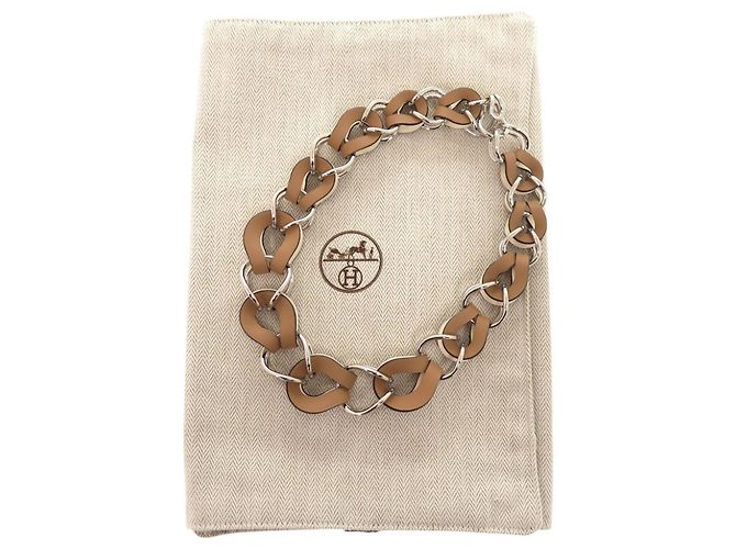 Hermès Collar Hermes VIREVOLTE Castaño Plata - vista 2