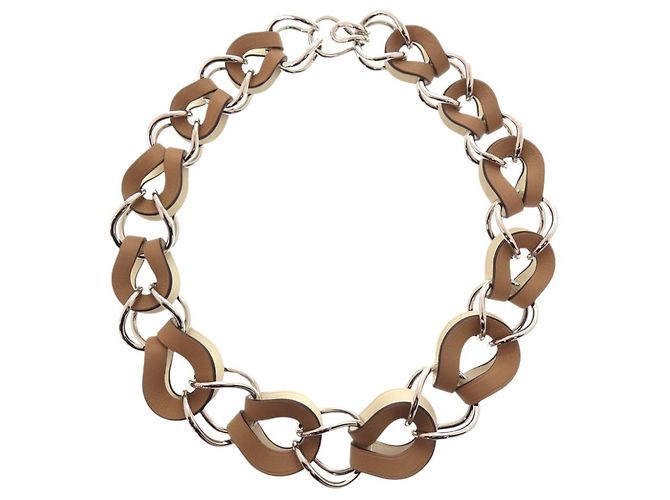 Hermès Collar Hermes VIREVOLTE Castaño Plata - vista 3