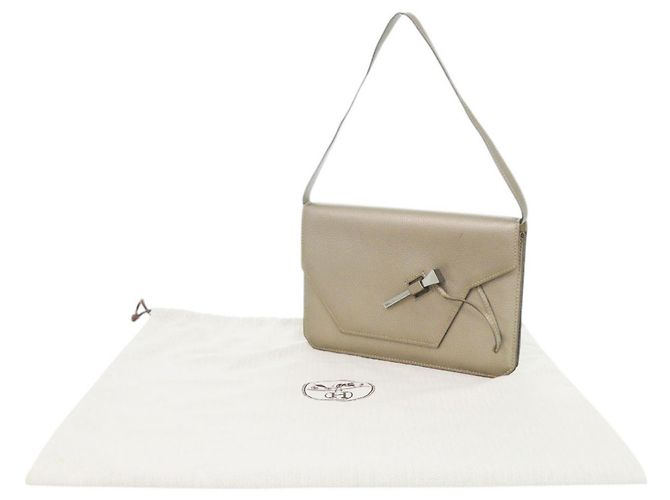 Hermès Borsa a tracolla Hermes Envelope in pelle Chevre Marrone - vista 2