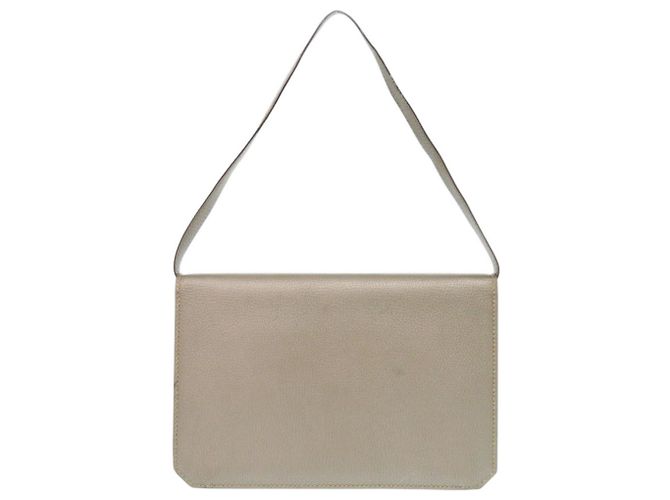Hermès Borsa a tracolla Hermes Envelope in pelle Chevre Marrone - vista 3