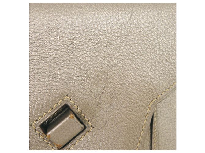 Hermès Borsa a tracolla Hermes Envelope in pelle Chevre Marrone - vista 8