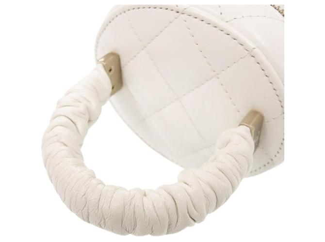 Borsa Vanity Chanel Coco Mark Matelassé Bianco - vista 5
