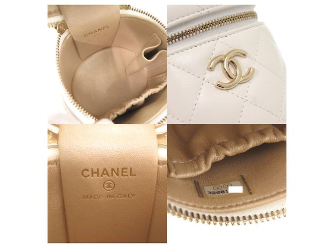 Borsa Vanity Chanel Coco Mark Matelassé Bianco - vista 7