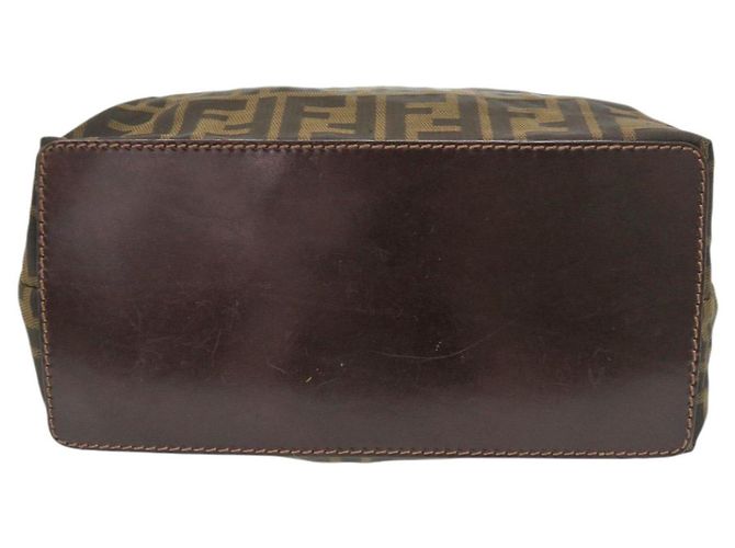 Fendi Shopper-Bag aus Canvas und Leder mit Zucca-Muster Braun - Ansicht 3