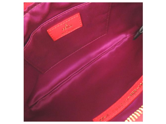 Fendi Zucchino Ledertasche mit Quaste Rot - Ansicht 4