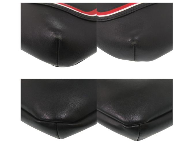 Marsupio in pelle Fendi Bugs Eye Nero Rosso - vista 4