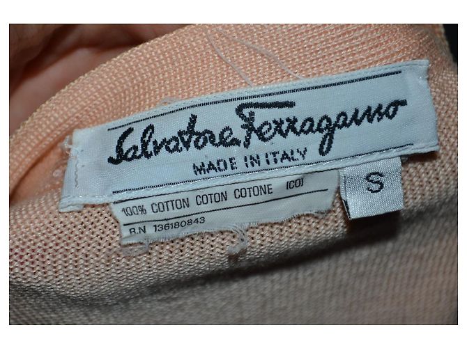 Salvatore Ferragamo Cardigan in cotone pesca - vista 6