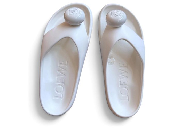 Ciabatte Loewe Foam in gomma bianca Bianco - vista 10