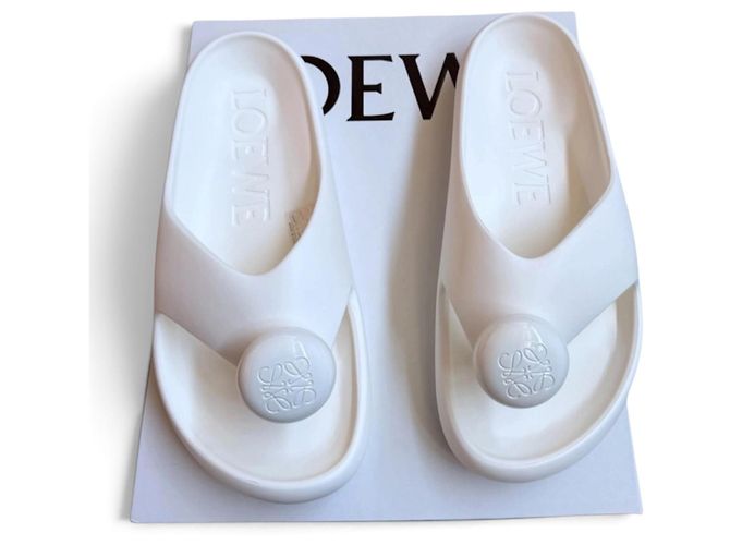 Ciabatte Loewe Foam in gomma bianca Bianco - vista 12