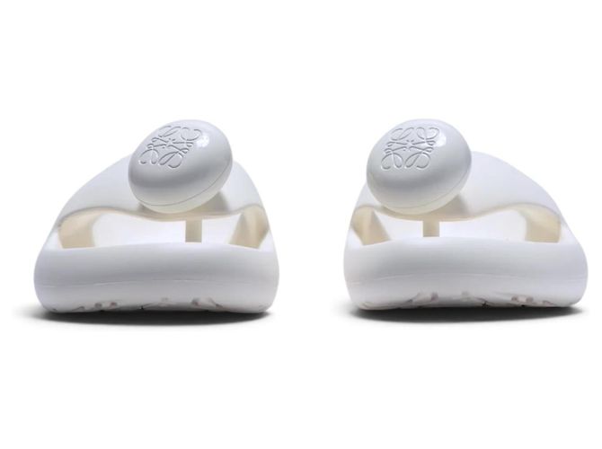 Ciabatte Loewe Foam in gomma bianca Bianco - vista 4