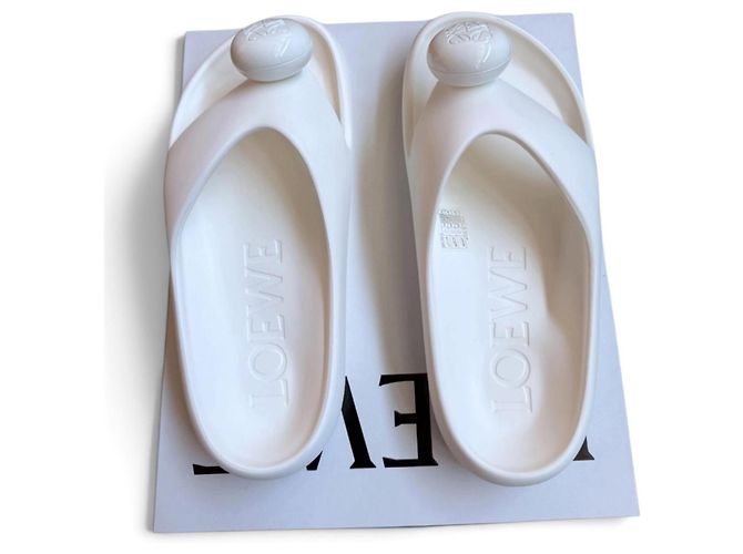 Ciabatte Loewe Foam in gomma bianca Bianco - vista 5