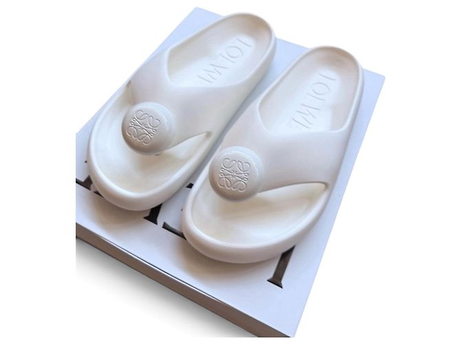 Ciabatte Loewe Foam in gomma bianca Bianco - vista 9
