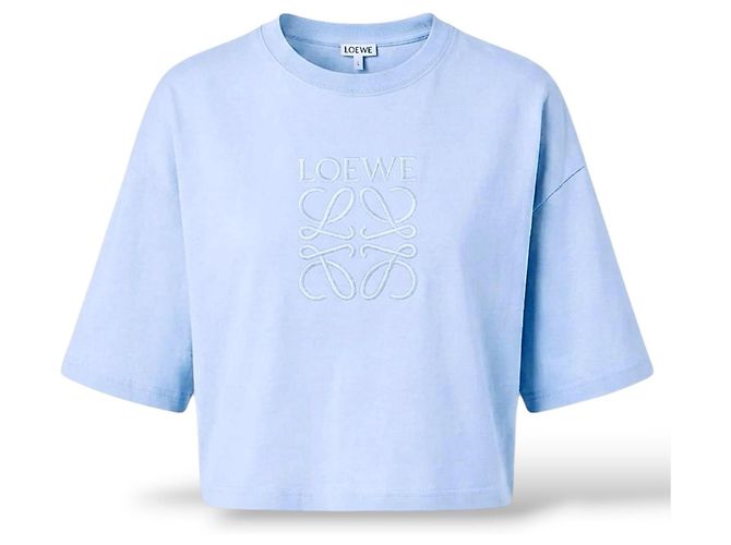 Loewe Camiseta Cropped Anagram Azul Claro - vista 10