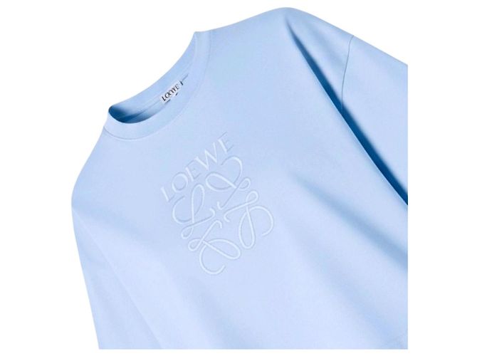 Loewe Camiseta Cropped Anagram Azul Claro - vista 14