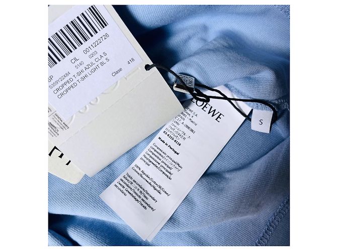 Loewe Camiseta Cropped Anagram Azul Claro - vista 15