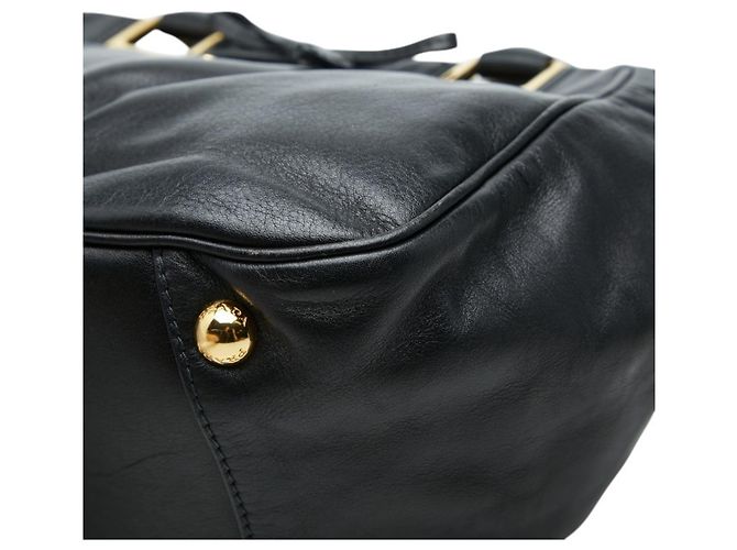 Borsa a mano Prada in pelle nera Nero - vista 4