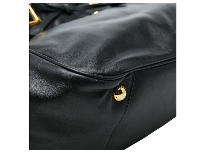 Borsa a mano Prada in pelle nera Nero - vista 5