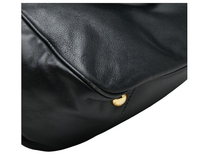 Borsa a mano Prada in pelle nera Nero - vista 7